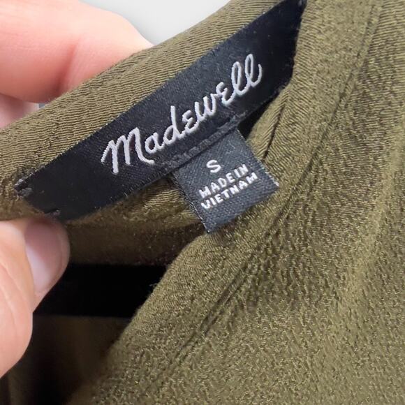 Madewell Button Back Easy Green Dress Size S - Picture 5 of 7
